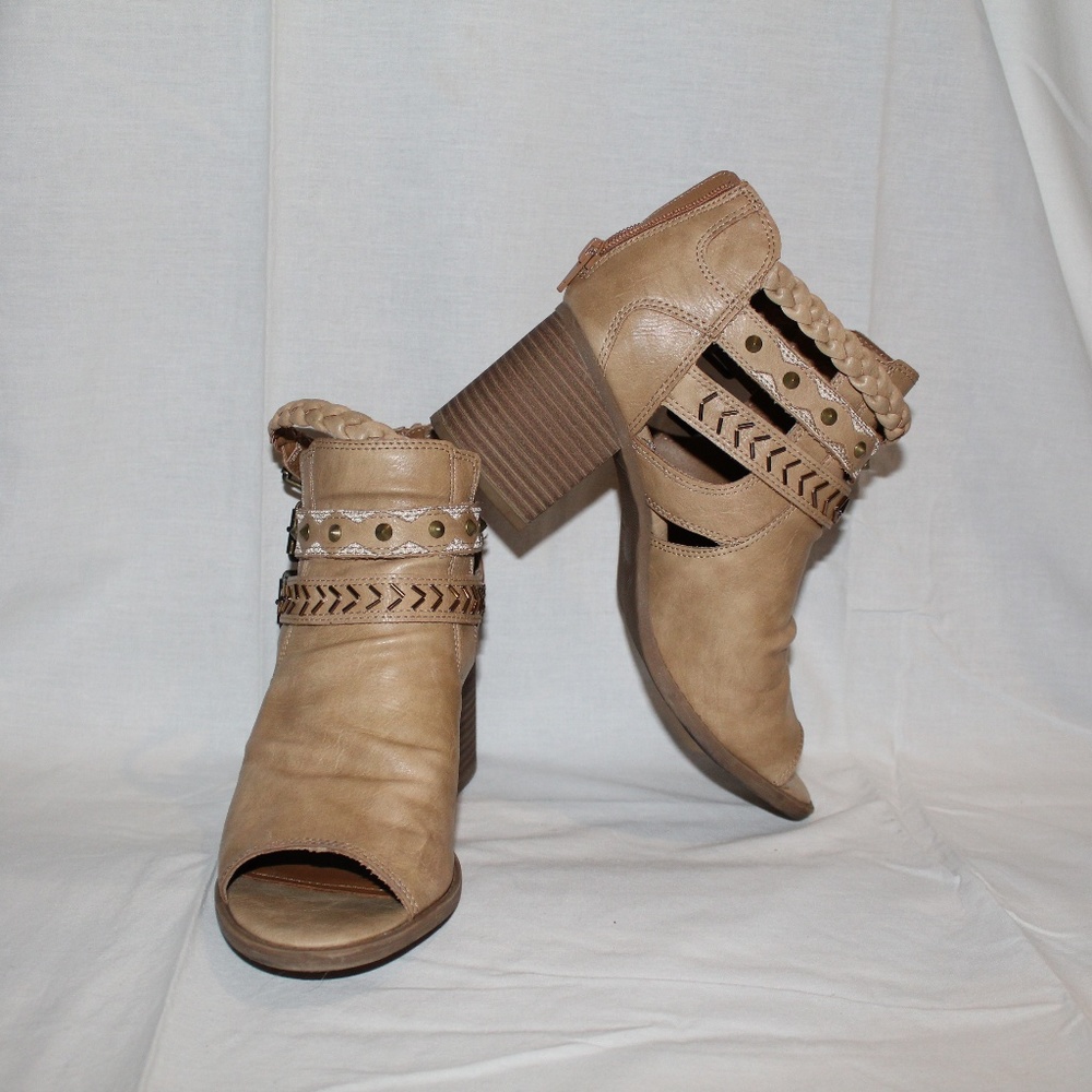 Open Toed Ankle Booties